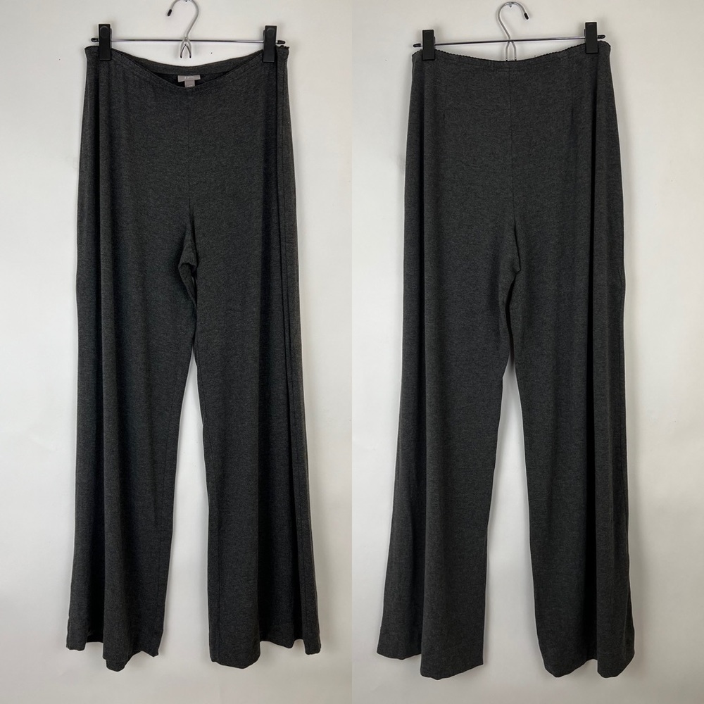 J. JILL wide leg casual pants heathered charcoal gray M
